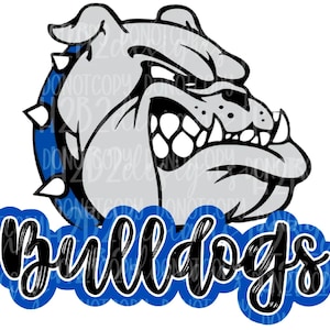 Blue Bulldogs Digital Design Sublimation DTF Design Transparent PNG
