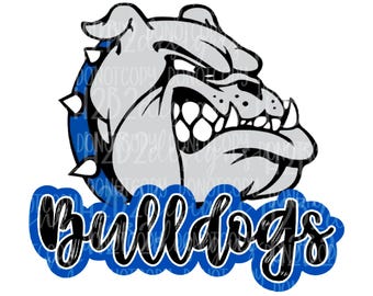 Blue Bulldogs Digital Design Sublimation DTF Design Transparent PNG