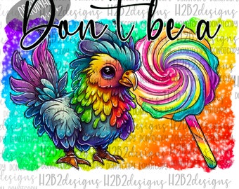 Rooster Sucker  Digital Design Sublimation Design  Transparent PNG