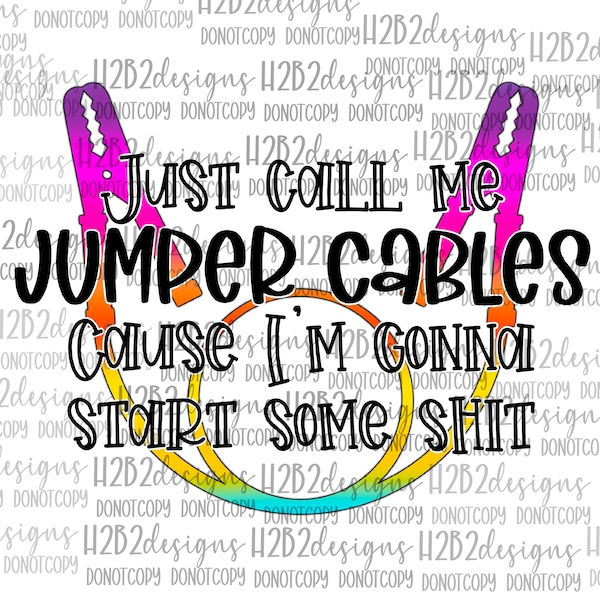Panneau Humour Aluminium "I Got You Some Jumper Cables" - Résistant Intempéries