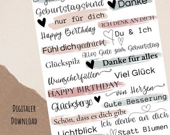 Kerzentattoo PDF Download für Wasserschiebefolie A4 Kerzenfolie Glückwünsche Danke Geburtstag Herzensmensch Glück