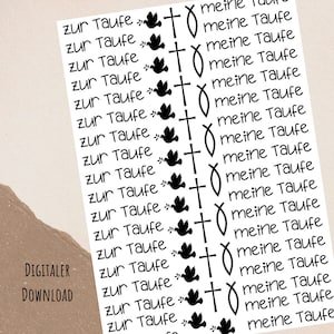 Taufe Kerzentattoo PDF Download für Wasserschiebefolie A4 Kerzenfolie zur Taufe meine Taufe Taube Kreuz Fisch