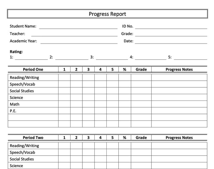Progress Report Template Personal Group Project Task Progress Form