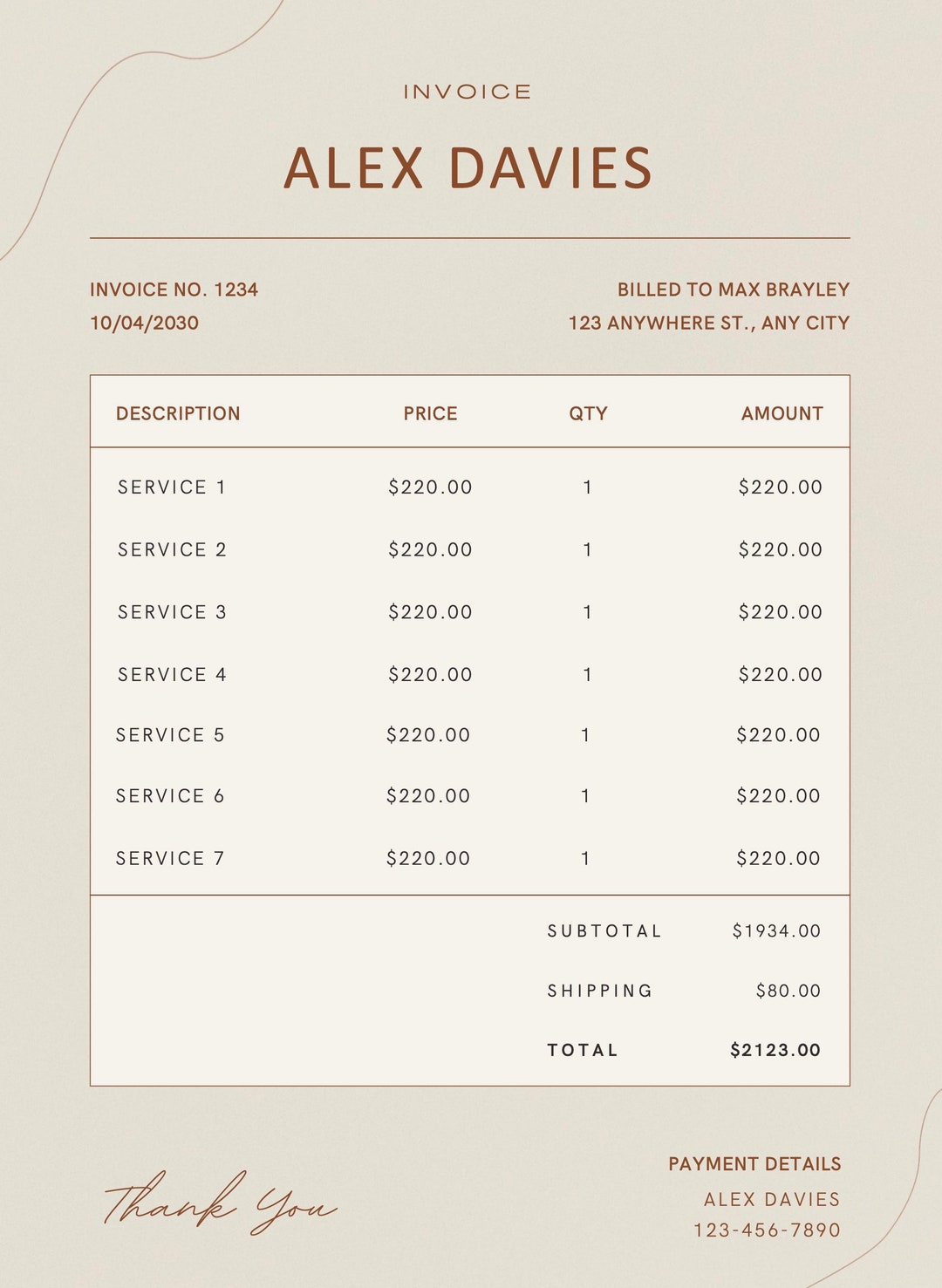 Bill of Sale Invoice Service Product Work Invoice Template Proof of