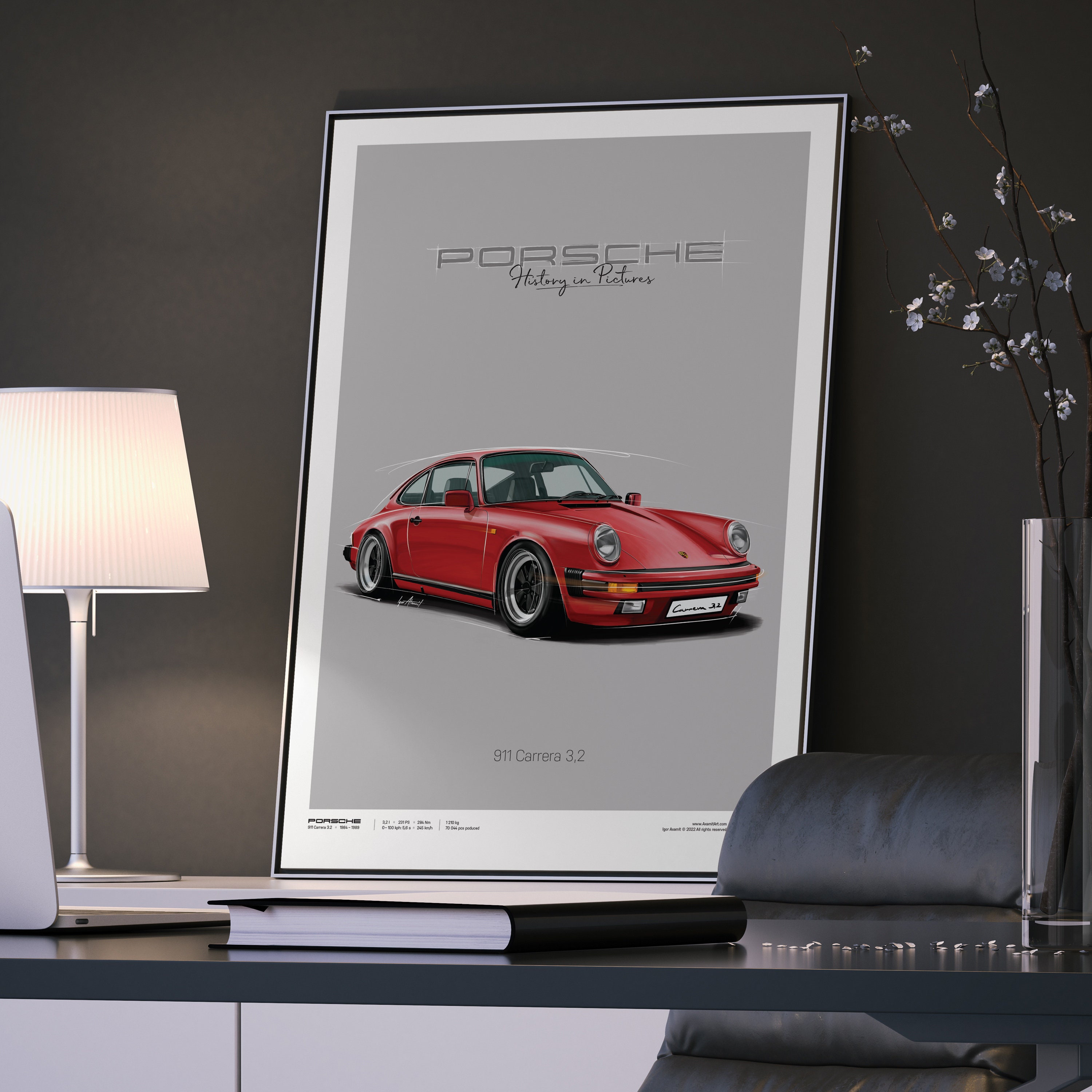Porsche 911 Carrera 3.2 – Poster 50 X 70 - Etsy