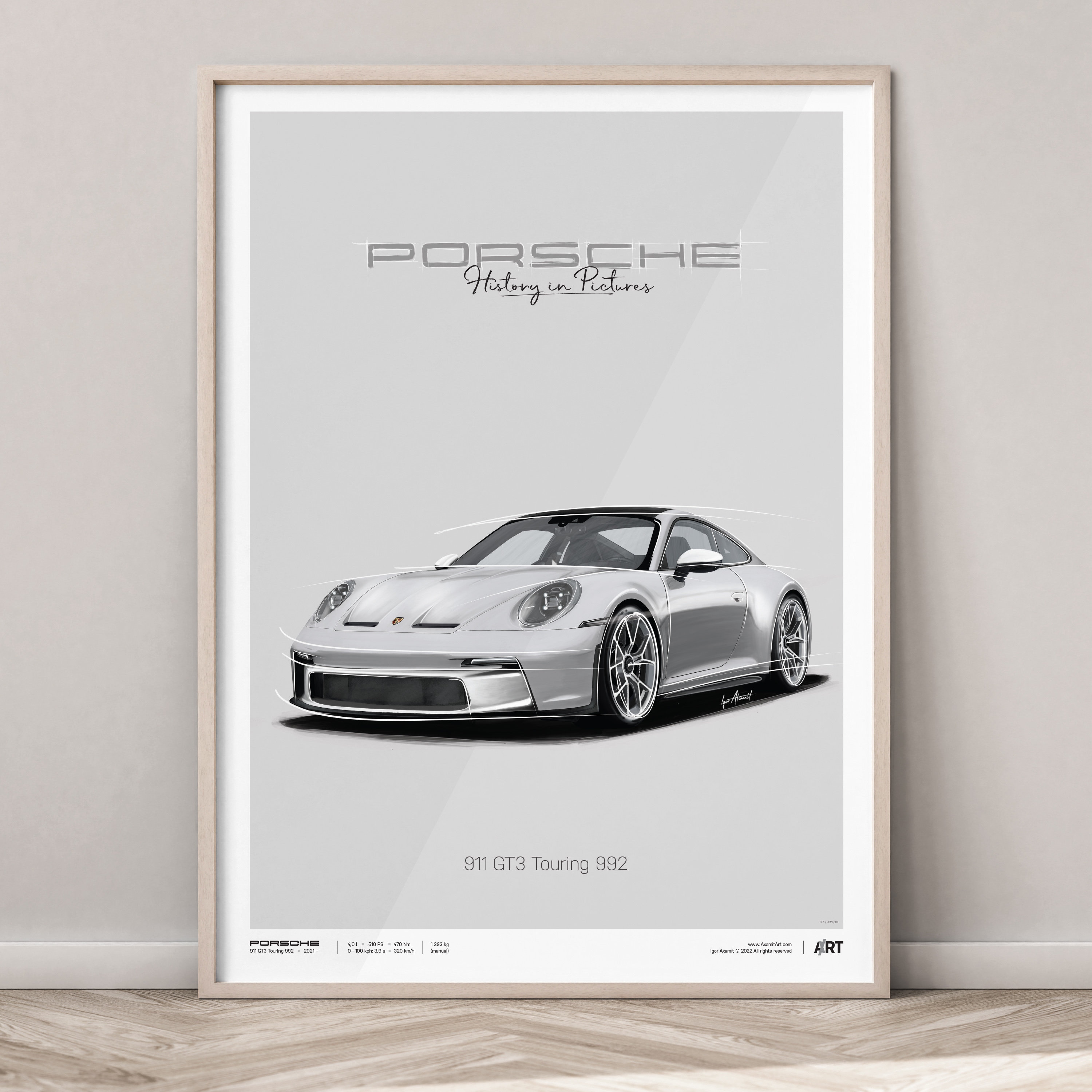 Porsche 911 GT3 Touring 992 – Poster 50 X 70 - Etsy