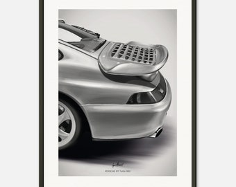Porsche 911 Turbo 993 | Back Shapes - Poster