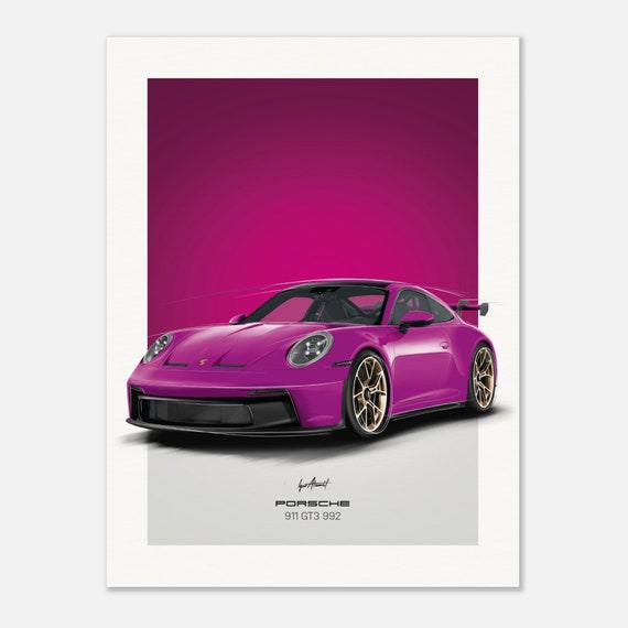 Porsche 911 GT3 992 | Pink – Poster - Etsy