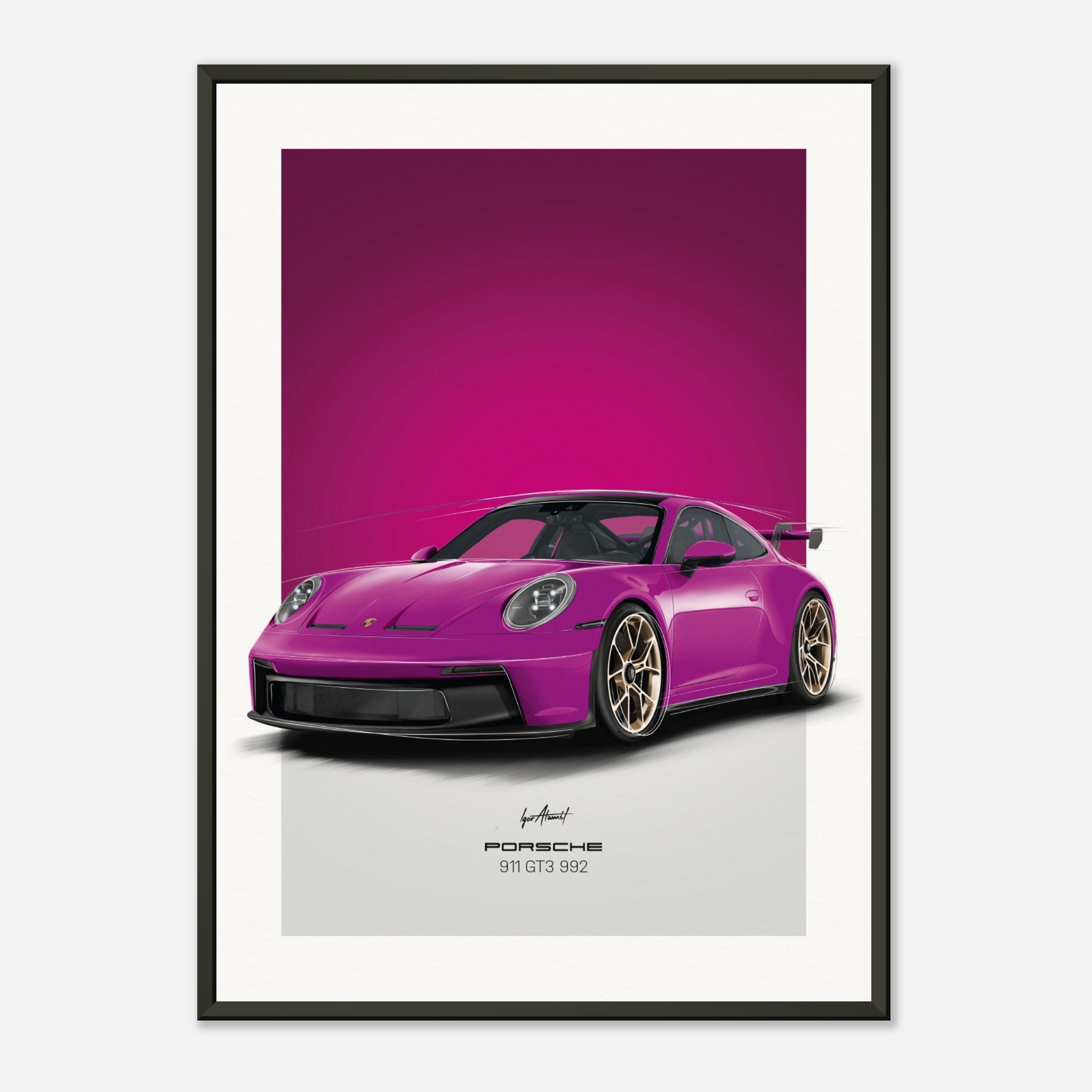 Porsche 911 GT3 992 | Pink – Poster - Etsy