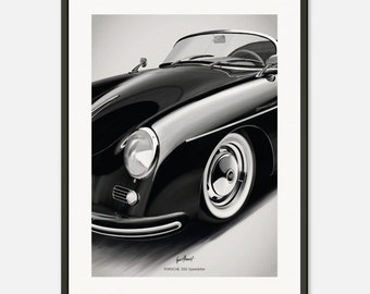 Porsche 356 Speedster | Shapes - Poster