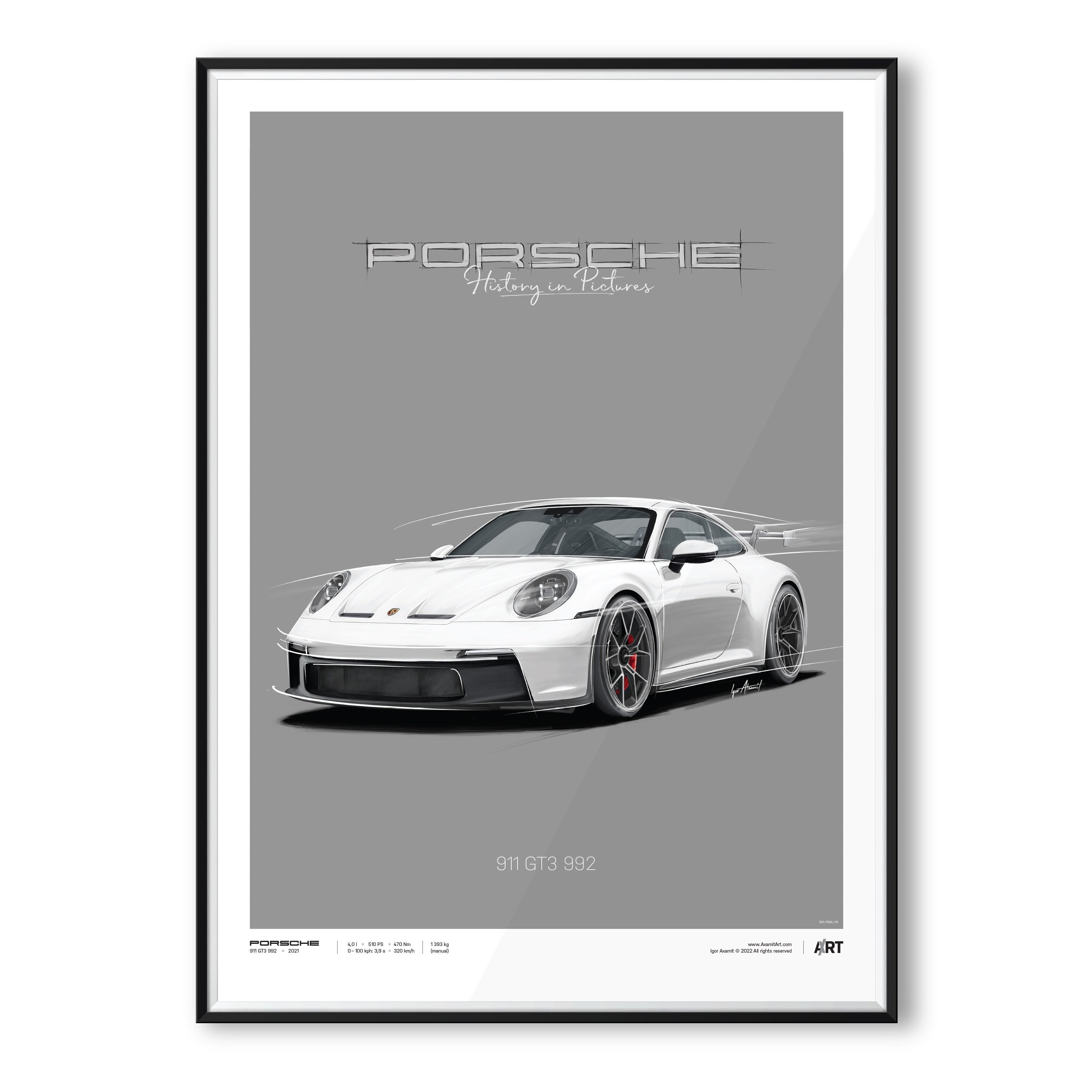 Porsche 911 GT3 992 – Poster 50 X 70 - Etsy