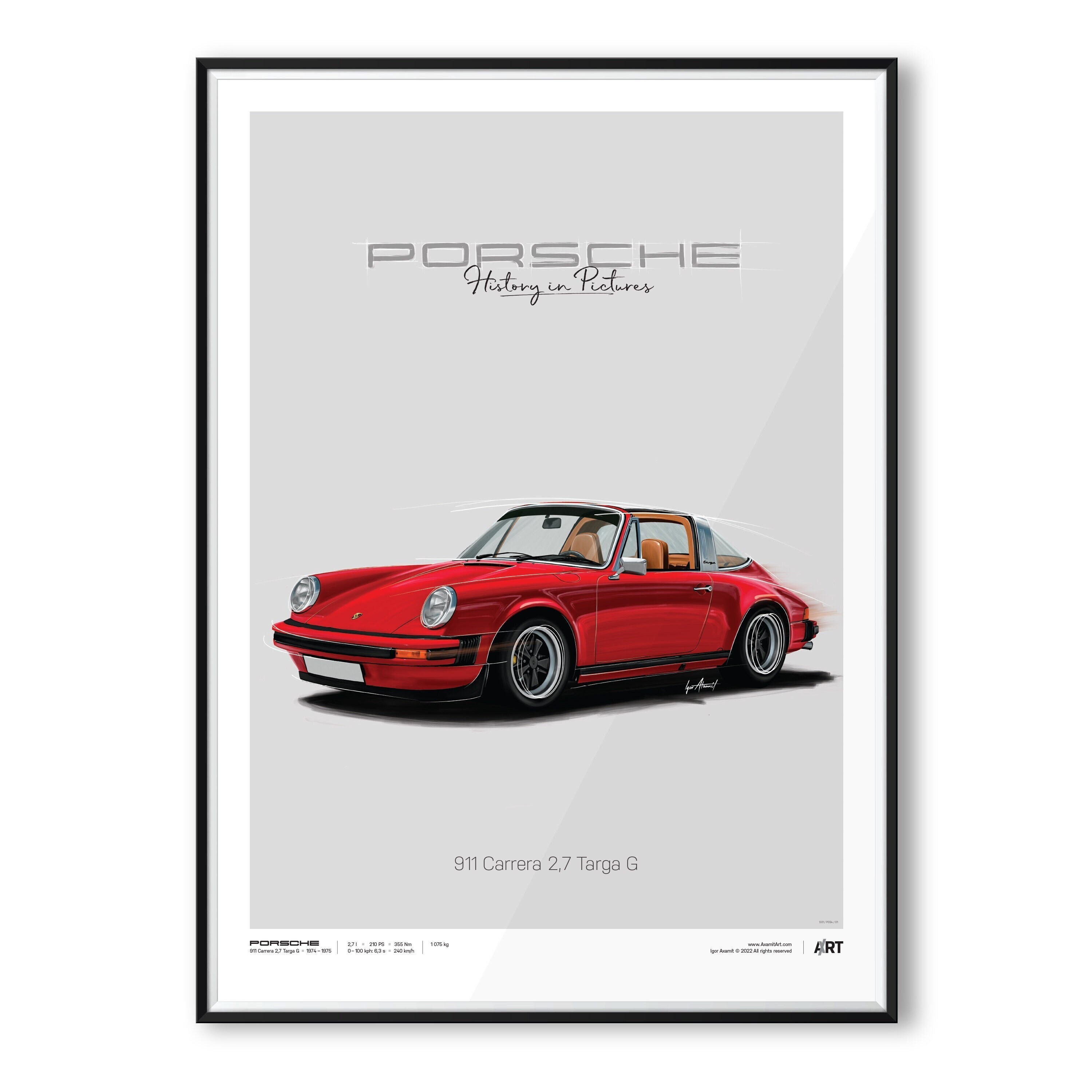 ポルシェ 911 カレラ 2,7 タルガ G – ポスター 50 x 70 - Etsy 日本
