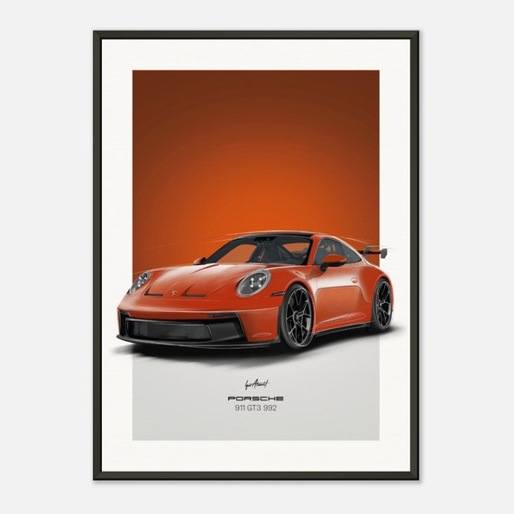 Porsche 911 GT3 992 | Orange – Poster - Etsy
