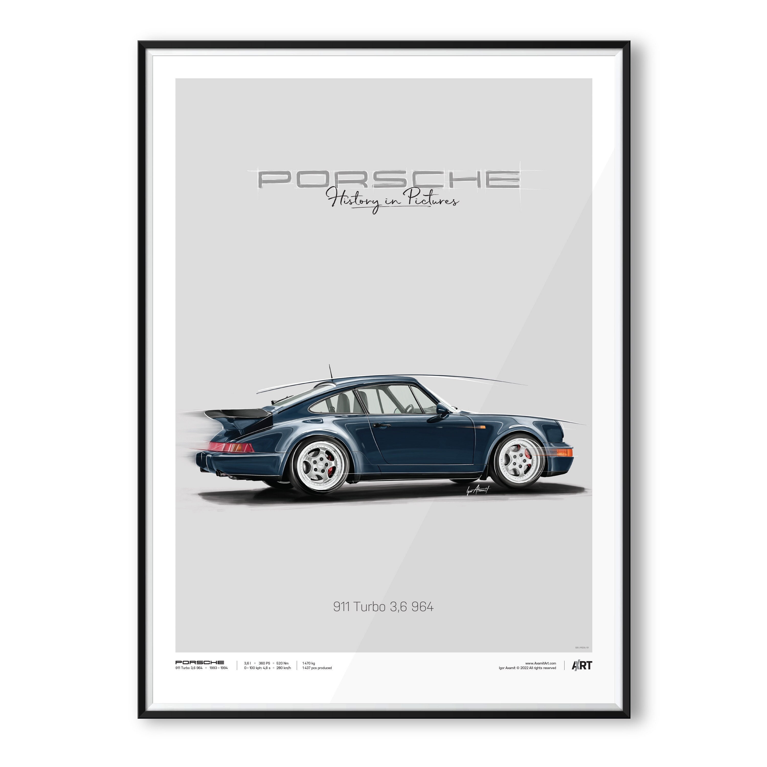 Porsche 911 Turbo 3,6 964 – Poster 50 X 70 - Etsy