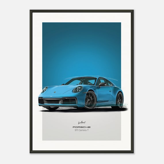 Porsche 911 Carrera T | Blue – Poster - Etsy