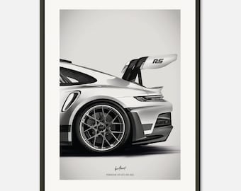 Porsche 911 GT3 RS 992 | Back Shapes - Poster