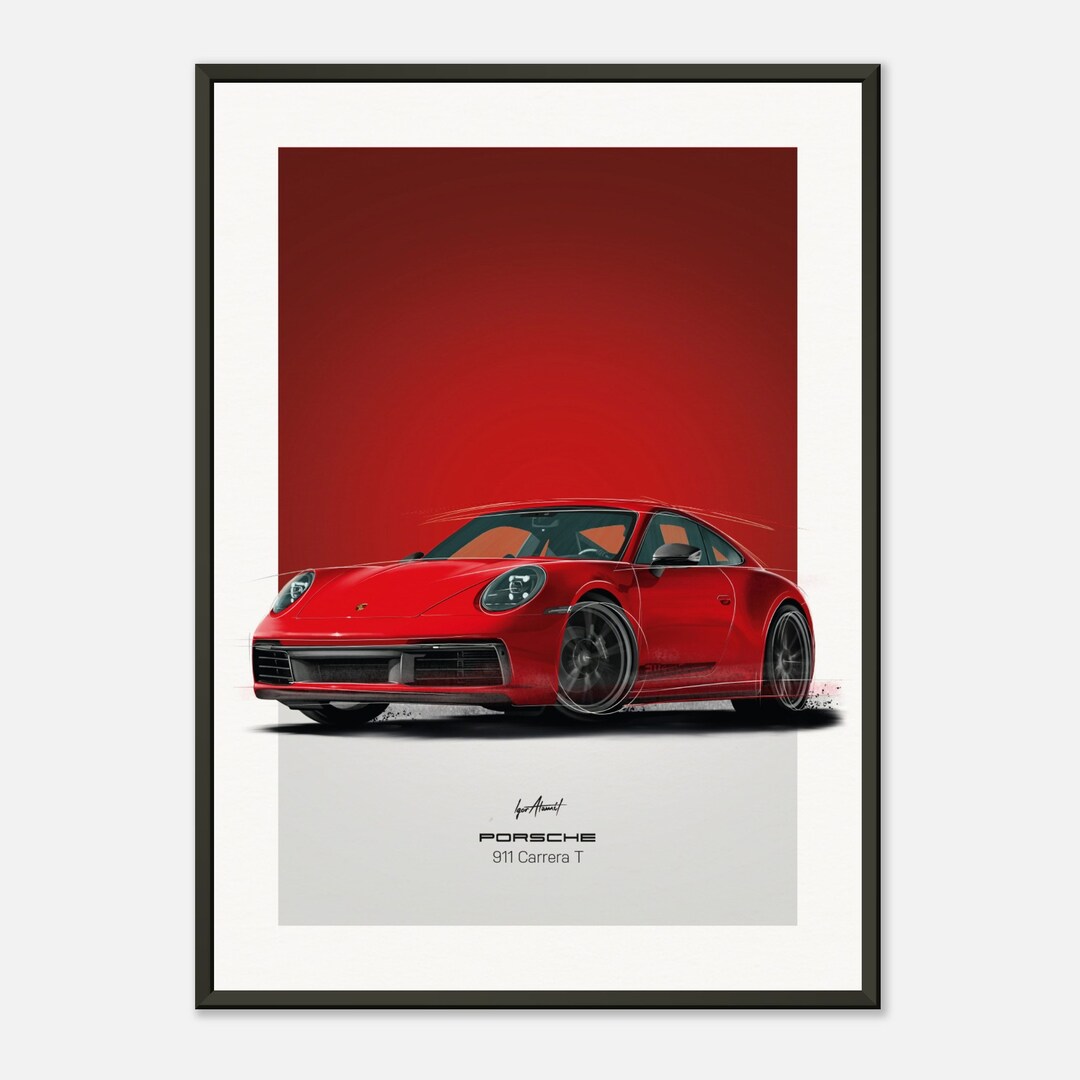 ポルシェ 911 カレラ T | レッド – ポスター - Etsy 日本