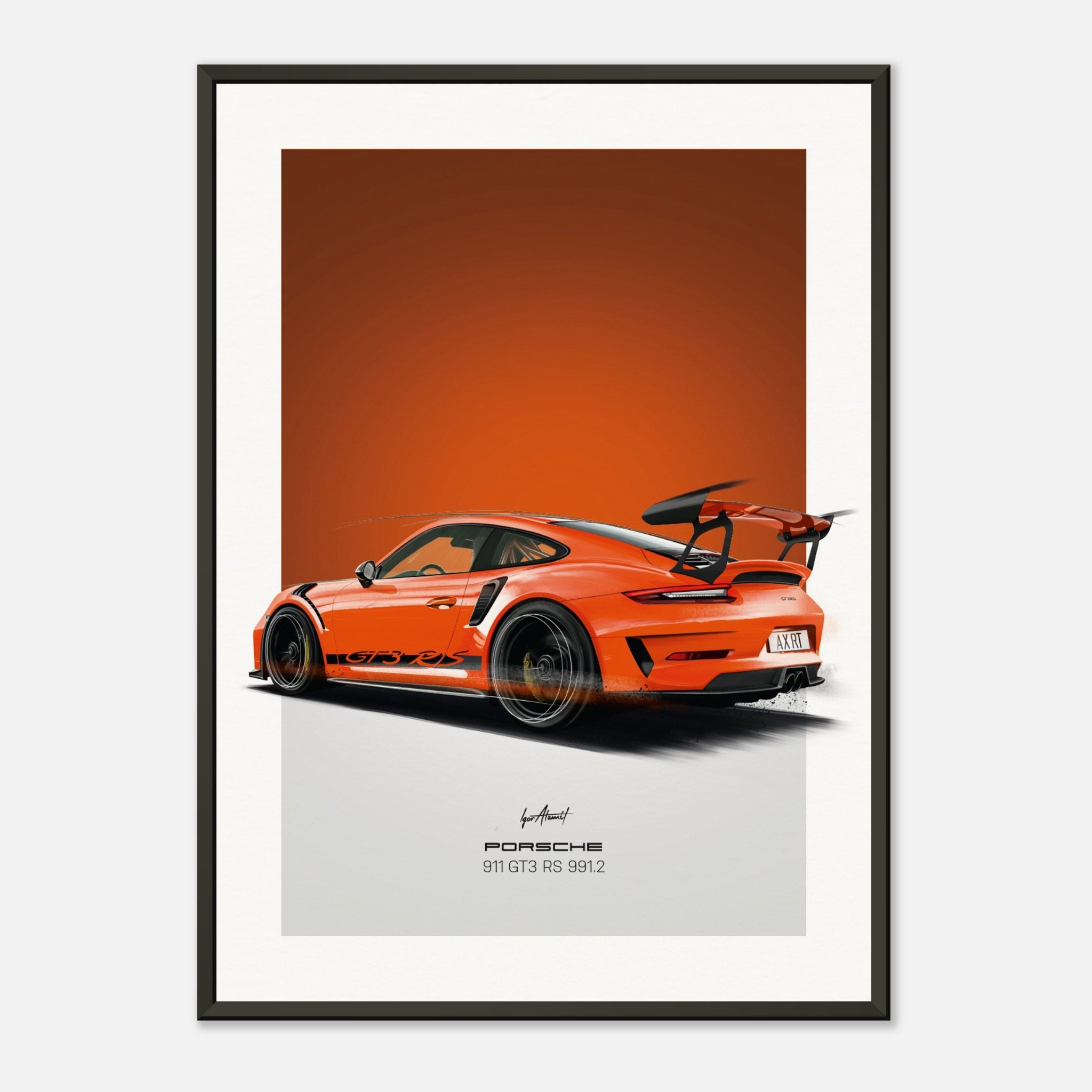 Porsche 911 GT3 RS 991.2 | Orange – Poster - Etsy Canada