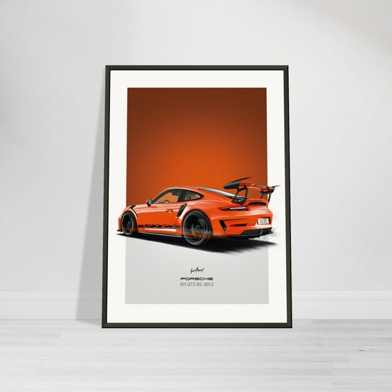 Porsche 911 GT3 RS 991.2 | Orange – Poster - Etsy