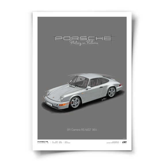Porsche 911 Carrera RS N/GT 964 – Poster 50 X 70 - Etsy