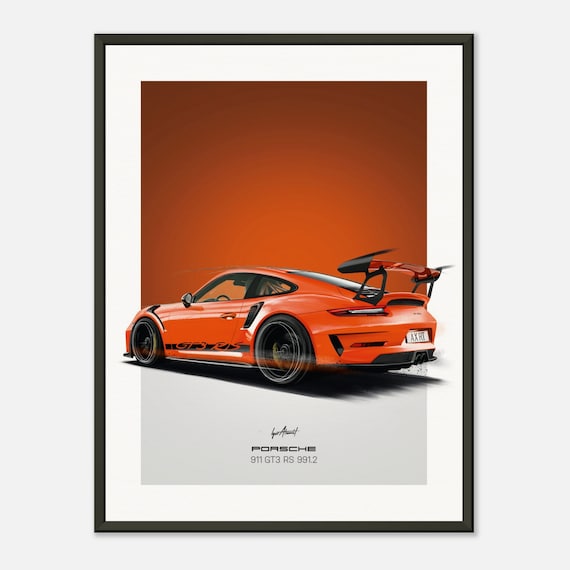 〈プレイアート〉香港製 PLAYART ポルシェ911（オレンジ） Porsche 911 GT3 RS 991.2 | Orange – Poster - Etsy