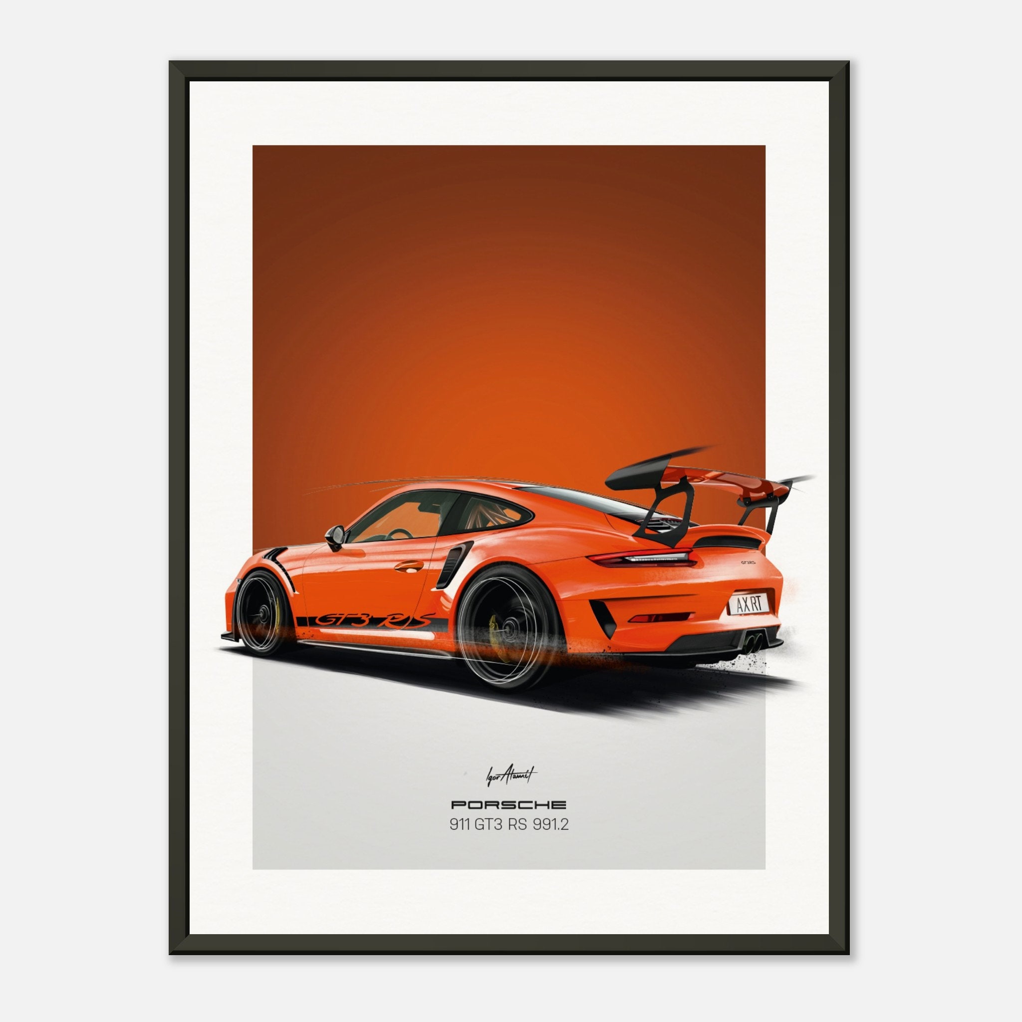 Porsche 911 GT3 RS 991.2 | Orange – Poster - Etsy