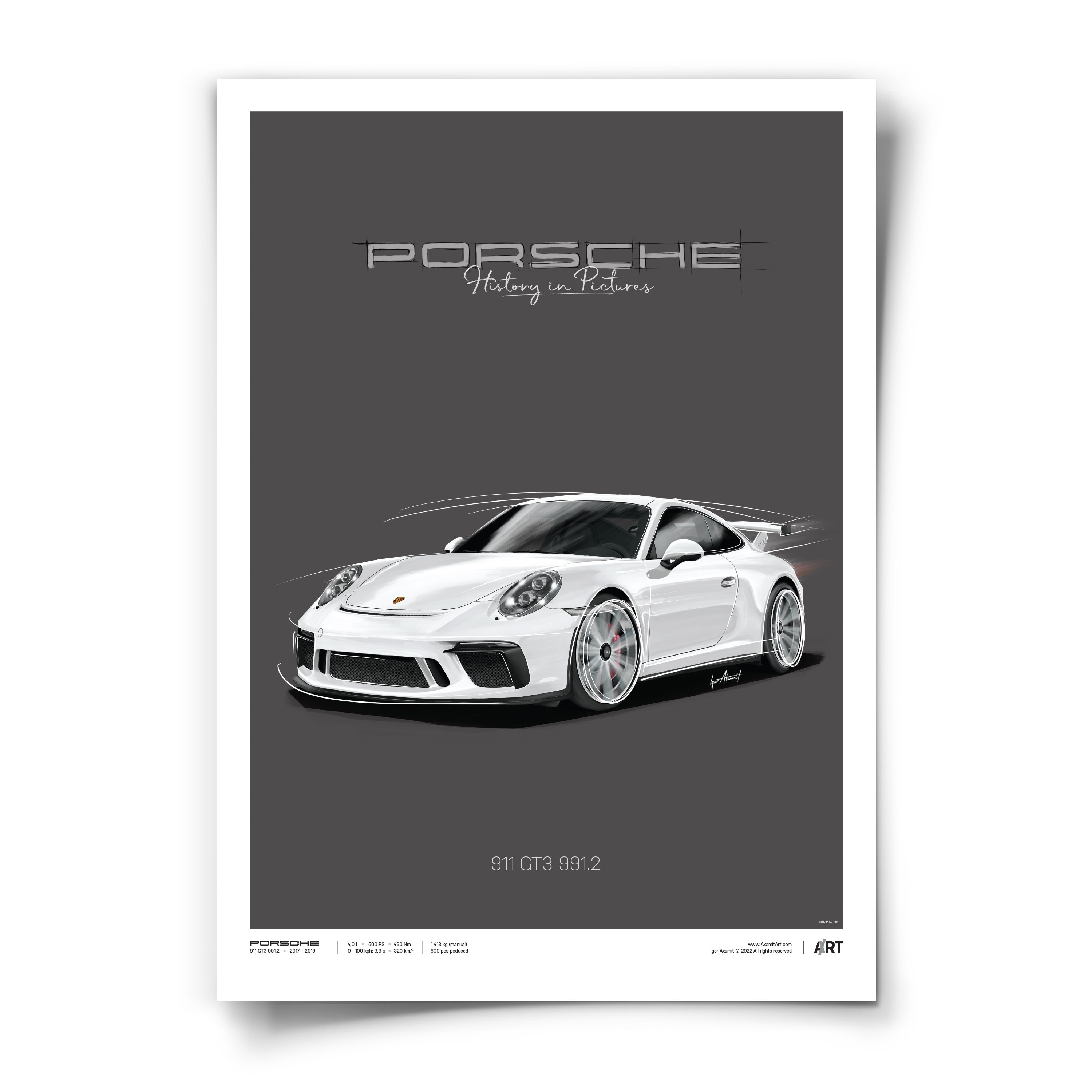 Porsche 911 GT3 991.2 – Poster 50 X 70 - Etsy