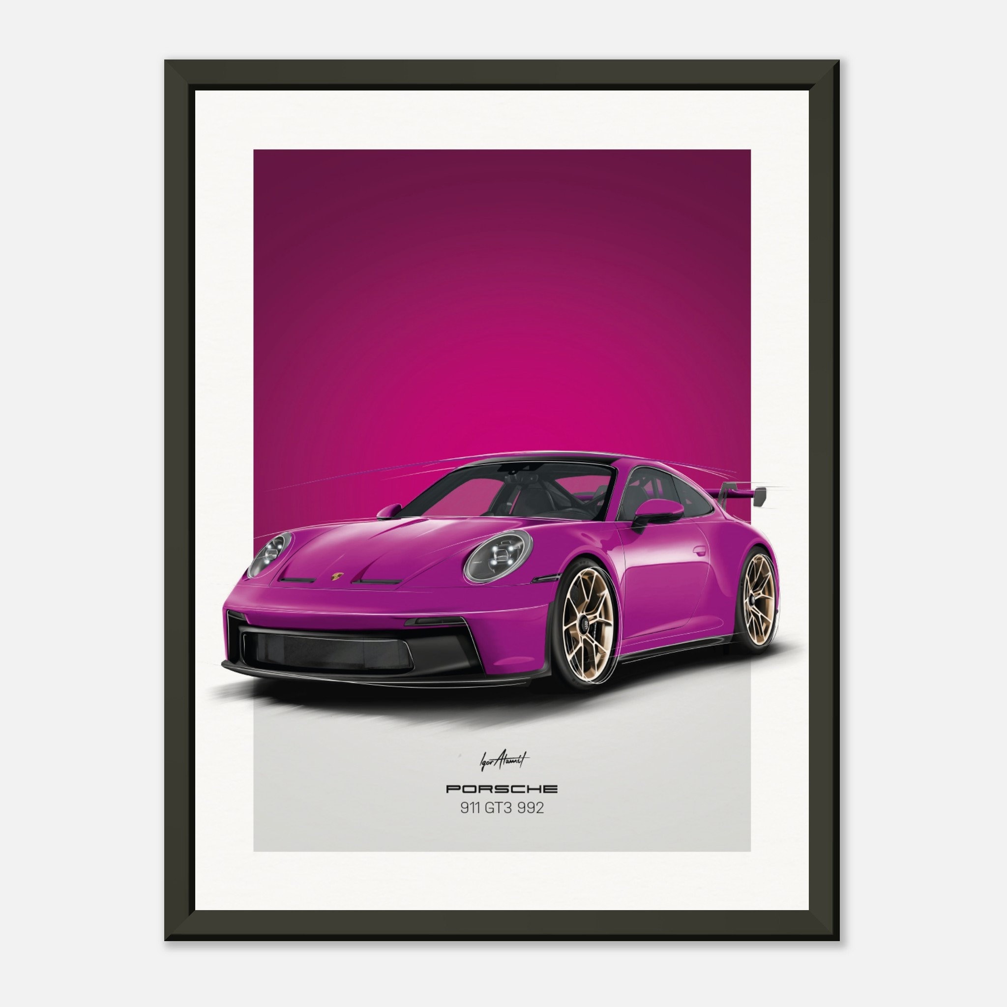 Porsche 911 GT3 992 | Pink – Poster - Etsy