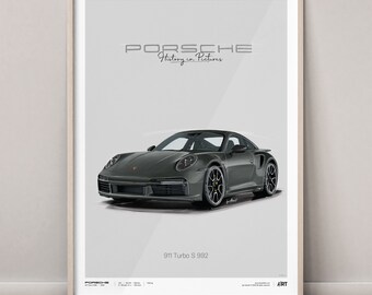 ポルシェ 911 ターボ S 992 – ポスター 50 x 70 - Etsy 日本