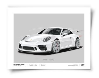 ポルシェ オリジナル 911 991.2 GT3 1:43 ペーパーウェイト