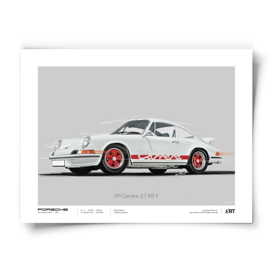 Porsche 911 Carrera 2,7 RS F – 40 X 30 Cm Posters Digital