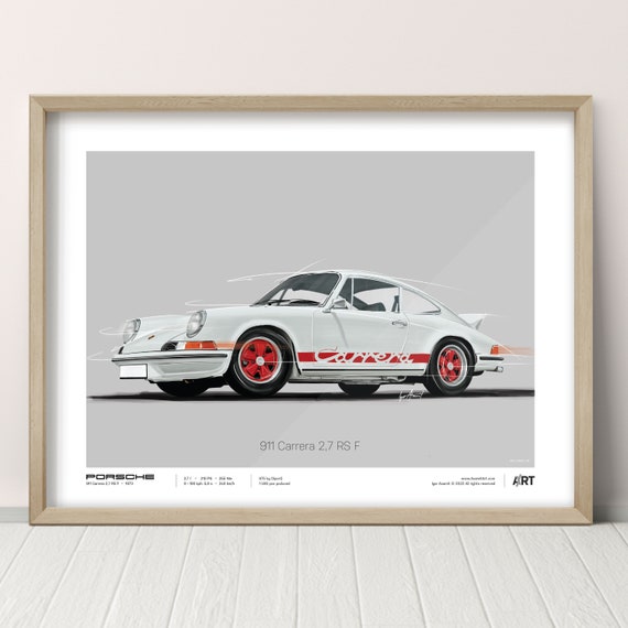 Porsche 911 Carrera 2,7 RS F – 40 X 30 Cm Posters Digital