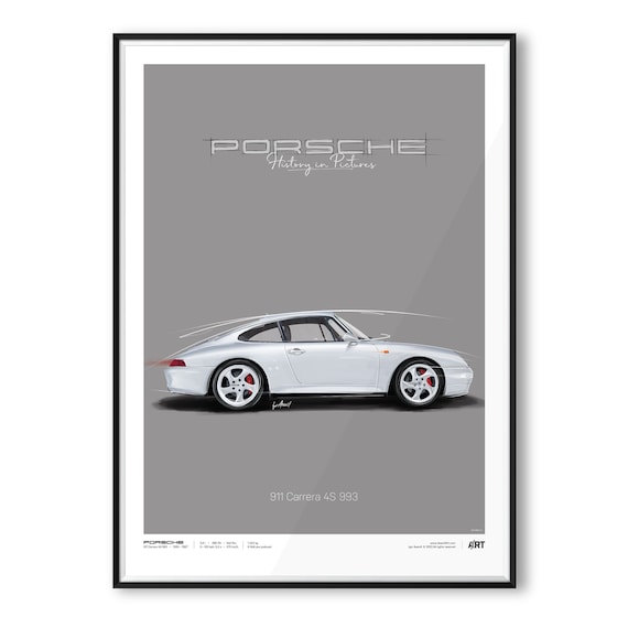 Porsche 911 Carrera 4S 993 – Poster 50 X 70 - Etsy