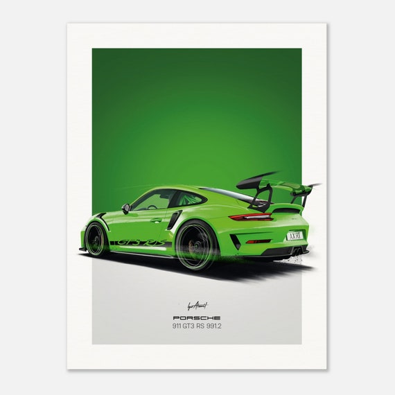 ポルシェ 911 GT3 RS 991.2 | グリーン – ポスター - Etsy 日本