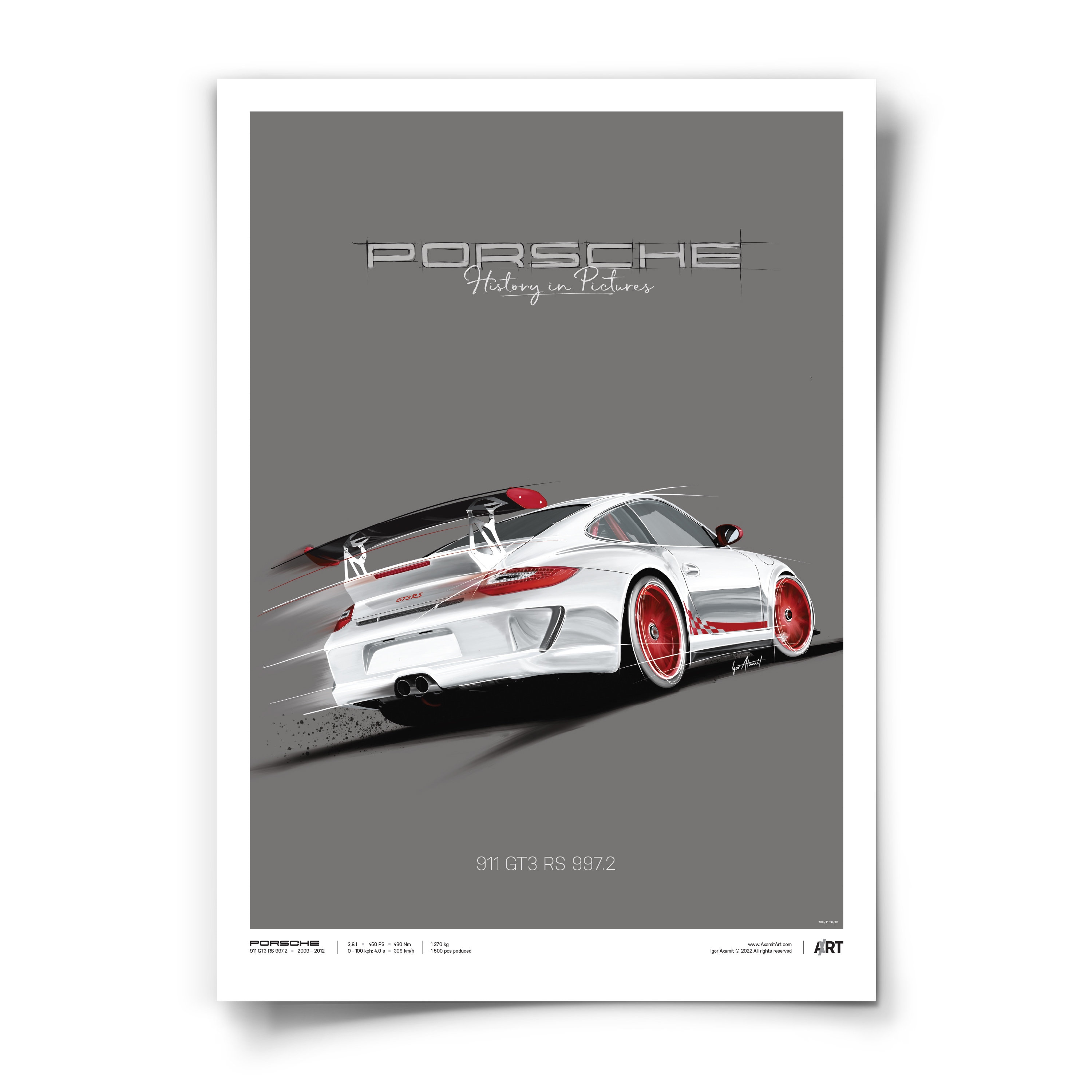 Porsche 911 GT3 RS 997.2 – Poster 50 X 70 - Etsy