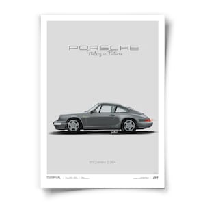ポルシェ 911 カレラ 2 964 – ポスター 50 x 70