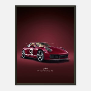 Porsche 911 Targa 4S Heritage 992 – Poster Premium