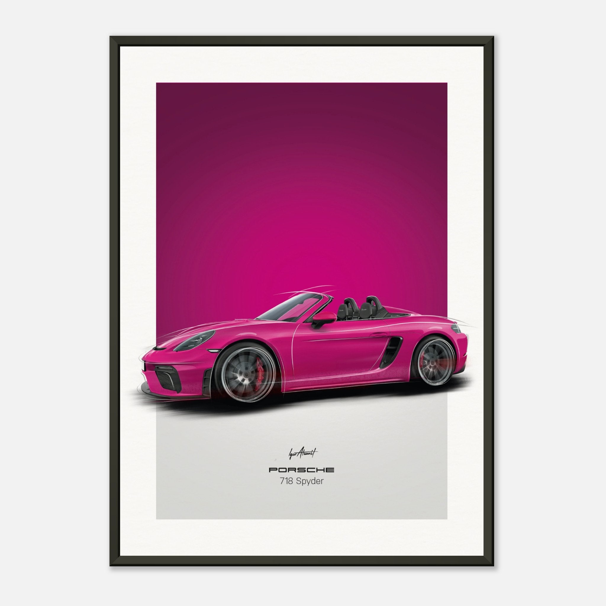HW PORSCHE BOXTER SPYDER（PINK WINDOW） Porsche Made a 2.0-Liter 718 Spyder For China and It's Very Pink