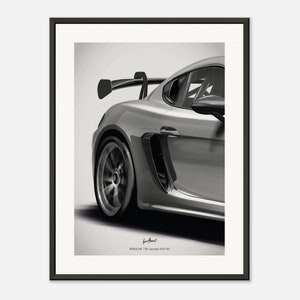 Porsche 718 Cayman GT4 RS | Back Shapes - Poster