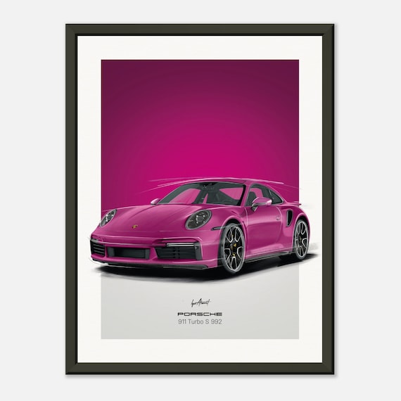Porsche 911 Turbo S 992 | Pink – Poster - Etsy