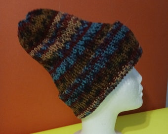 Adult Knitted Beanies | Double Thick |  Beanie | Handmade,reverseable