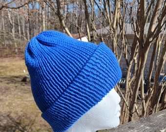 Adult Knitted Beanies | Double Thick |  Beanie | Handmade,reverseable