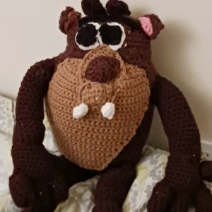 Crocheted Tasmanian devil