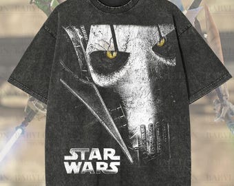 Camiseta extragrande del General Grievous de Star Wars: camiseta de villano de Star Wars, camiseta de colores cómodos de La Venganza de los Sith, camiseta gráfica de Disney Galaxys Edge