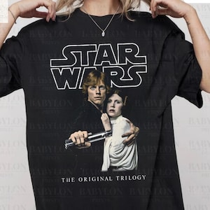 Vintage Star Wars T Shirt, Star Wars Original Trilogy Shirt, Luke Skywalker Princess Leia Star Wars A New Hope Shirt Disneyland Trip Shirt