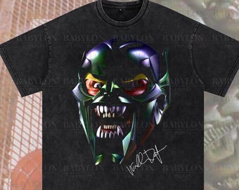 Camiseta extragrande de Spiderman y Duende Verde. Camiseta de Spiderman y Duende Verde. Camiseta de Disney de Spider-Man. Camiseta de villanos de Spiderman y Duende Verde. Camiseta de Willem Defoe.