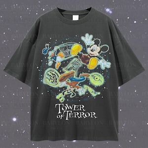 Übergroßes Micky und Freunde Turm des Schreckens Shirt, Micky und Freunde Shirt, Disneyworld T Shirt, Hollywood Studios Shirt Twilight Zone T-Shirt