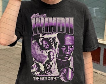 Vintage Mace Windu Star Wars T Shirt, Mace Windu Jedi Shirt, Star Wars Prequels, Samuel L Jackson Shirt Revenge of the Sith Shirt Jedi Tee