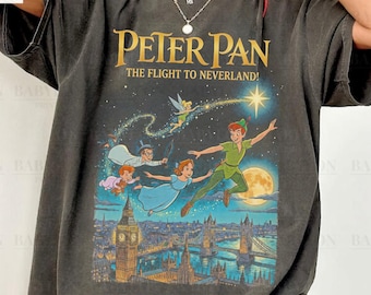 Vintage Peter Pan Disney Shirt: Vintage Disney Ride Tee, Peter Pan Wendy Neverland Shirt, Comfort Colors Disney Park Tee, Peter Pan Gifts