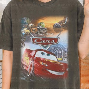 Koszulka Disney Auta Zygzak McQueen Koszulka Disney Auta Pixar Zygzak McQueen Koszulka Auta Sally Koszulka Disney Trip Cars Chłodnica wodna
